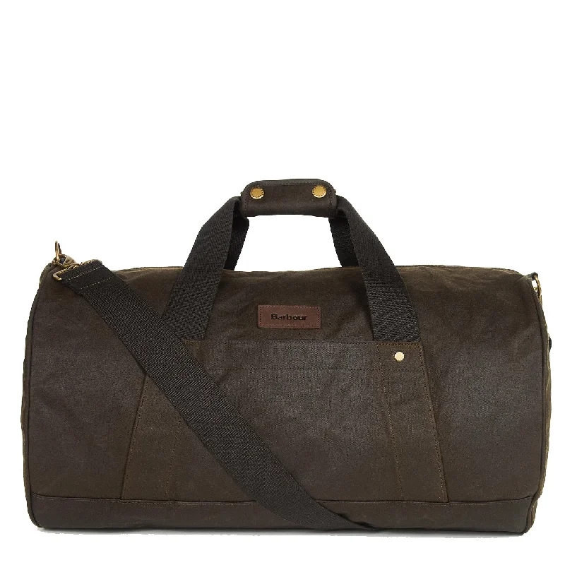 Halloween-Themed Barbour Explorer Wax Duffle Bag Olive