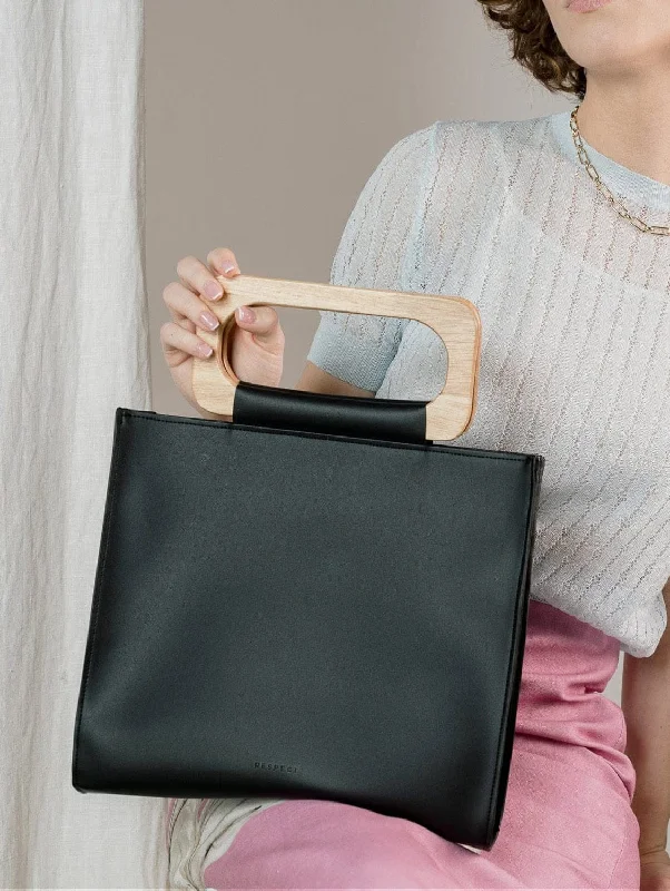 Inspired Bags For High-End Fashion Olive Leather Vegan Bucket Bag | Black
