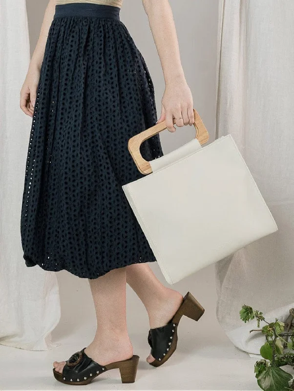 Bags For Urban And Trendy Looks Olive Leather Vegan Bucket Bag | Cream