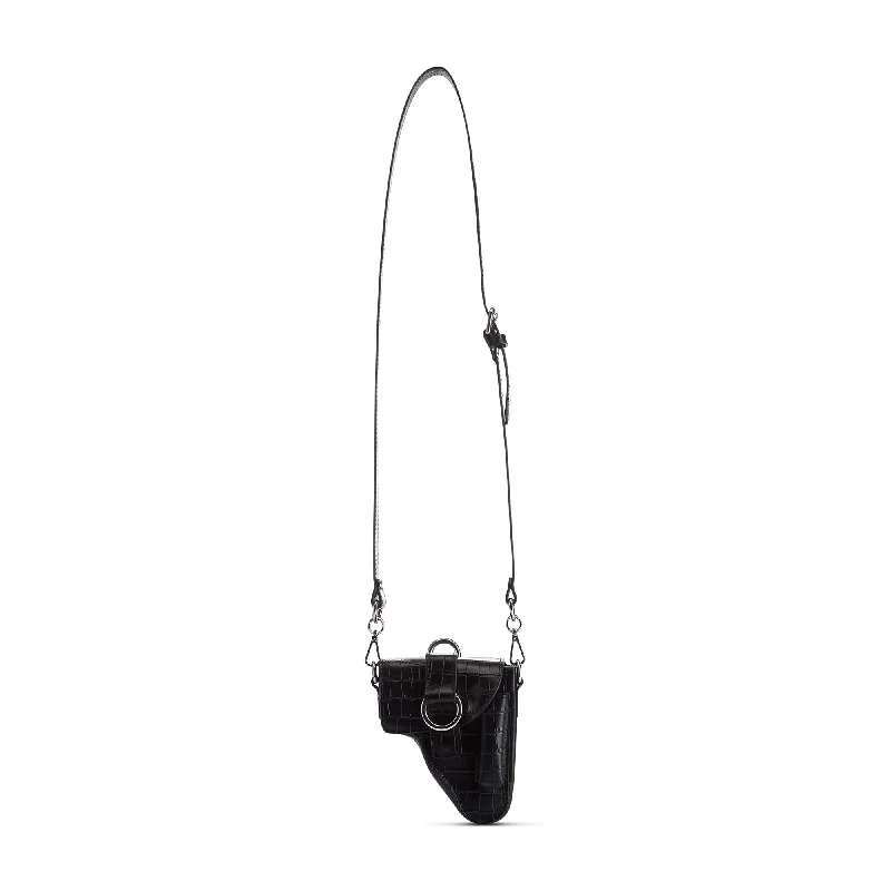 Tote Bag For Everyday Use Black Leather Multi Purpose Mini Bag