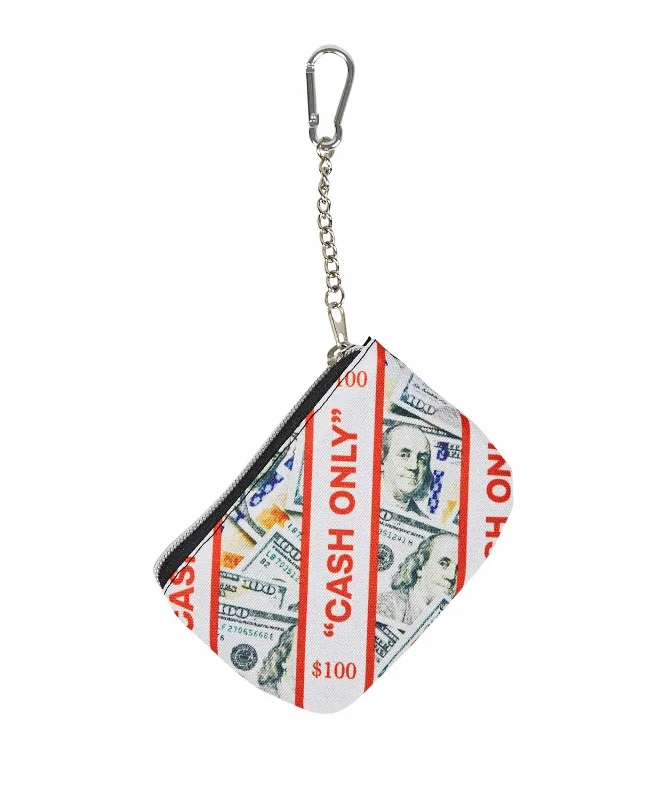 Clearance Event Cash Only Allover Print Coin Pouch