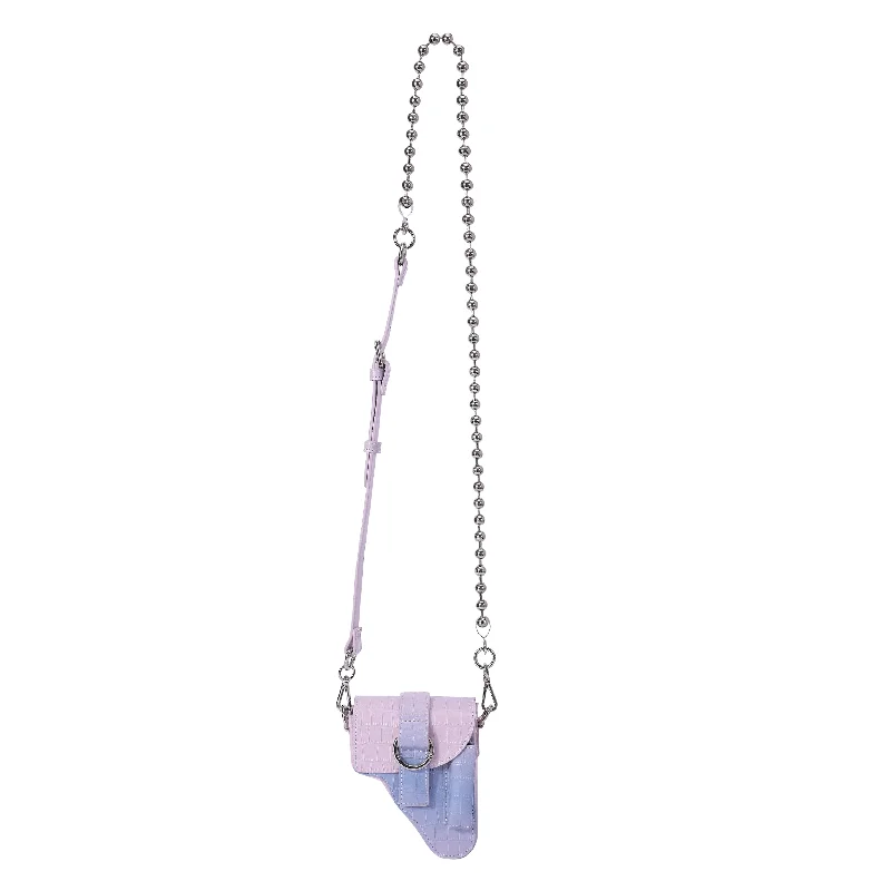 Inspired Bags For Timeless Elegance Dipdye Leather Multi Purpose Mini Bag - Lilac and Blue