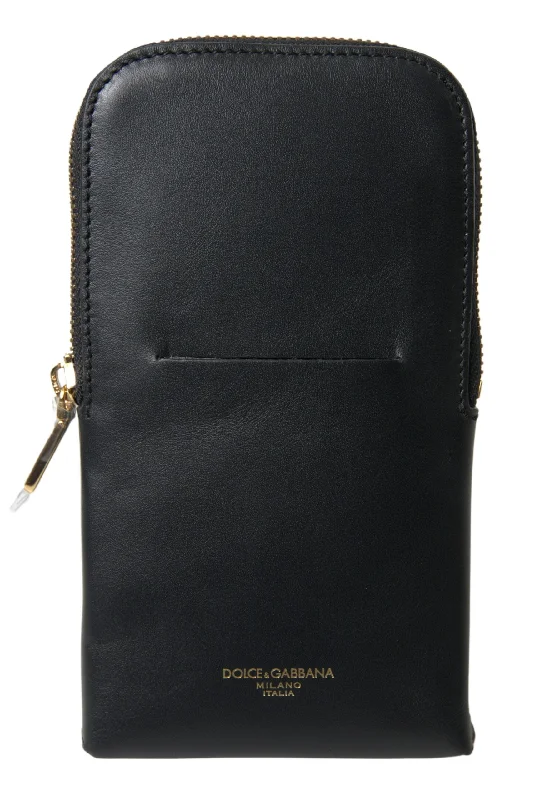 Scratch-Resistant And Luxury Sale Bags Dolce & Gabbana Elegant Leather Wristlet Clutch