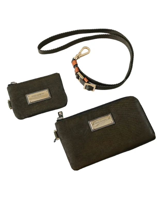 Rustic Bags For Outdoor And Nature-Inspired Looks Dolce & Gabbana Elegant Dark Green Multifunctional Kit