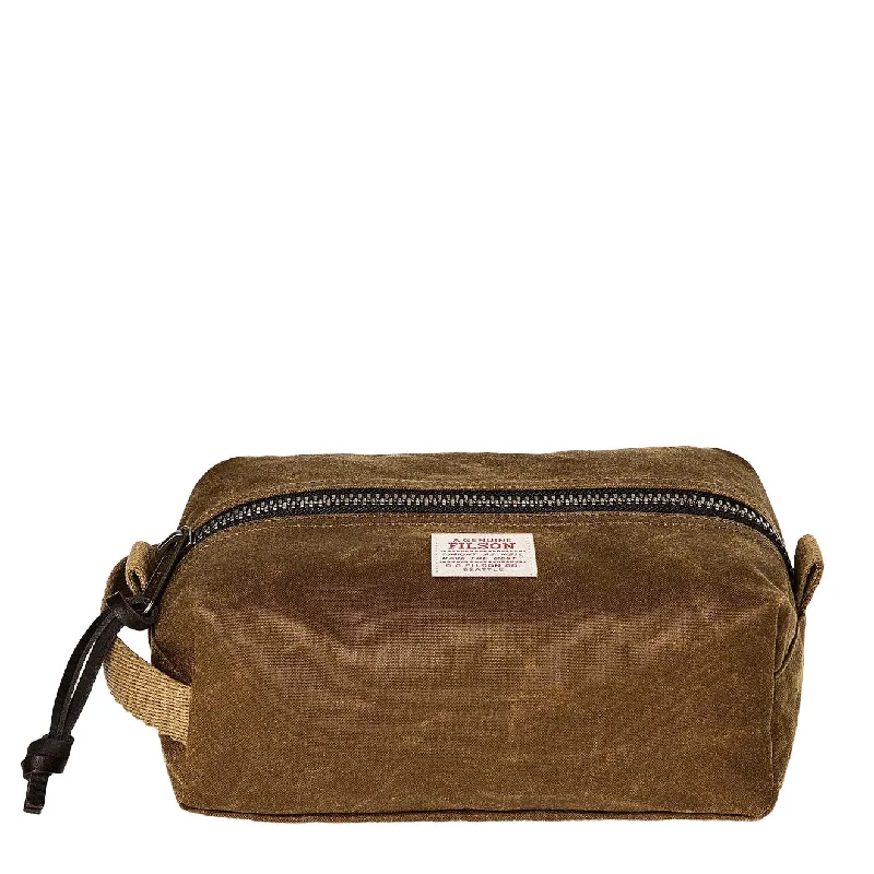 Sleek And Seasonal Sale Bags Filson Tin Cloth Travel Kit Dark Tan