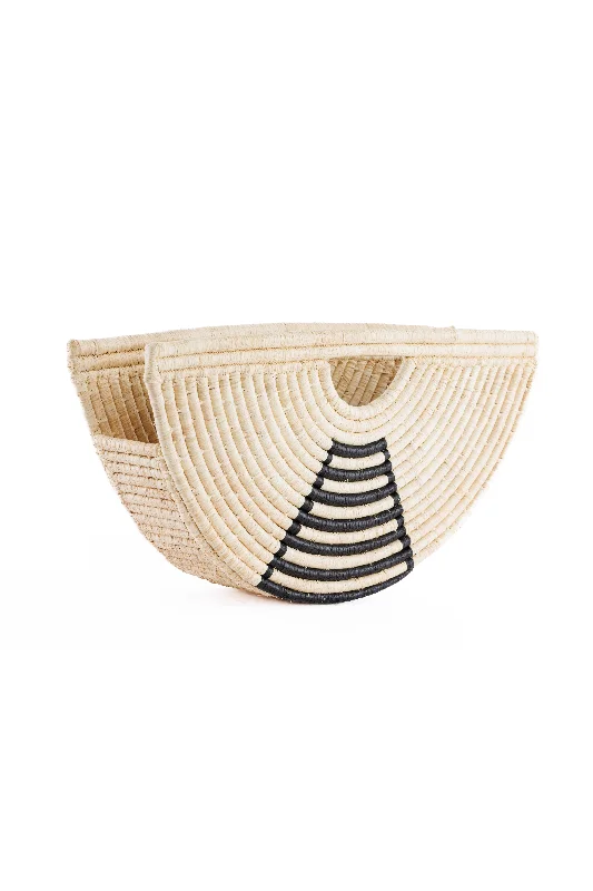 Durable And Cheap Bags Half Moon Natural Raffia Clutch