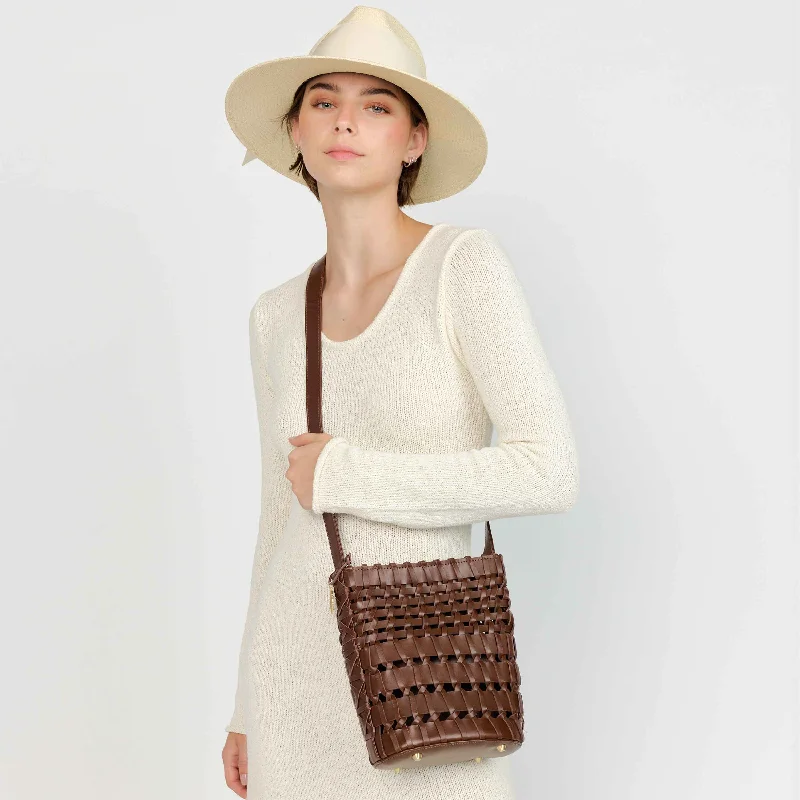 Affordable Bags For Budget Shoppers FREYA Matrix Bucket Bag, Mahogany