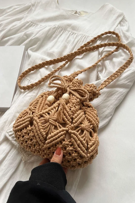Elegant Bags For Formal Events And Luxury Occasions Crochet Bucket Bag