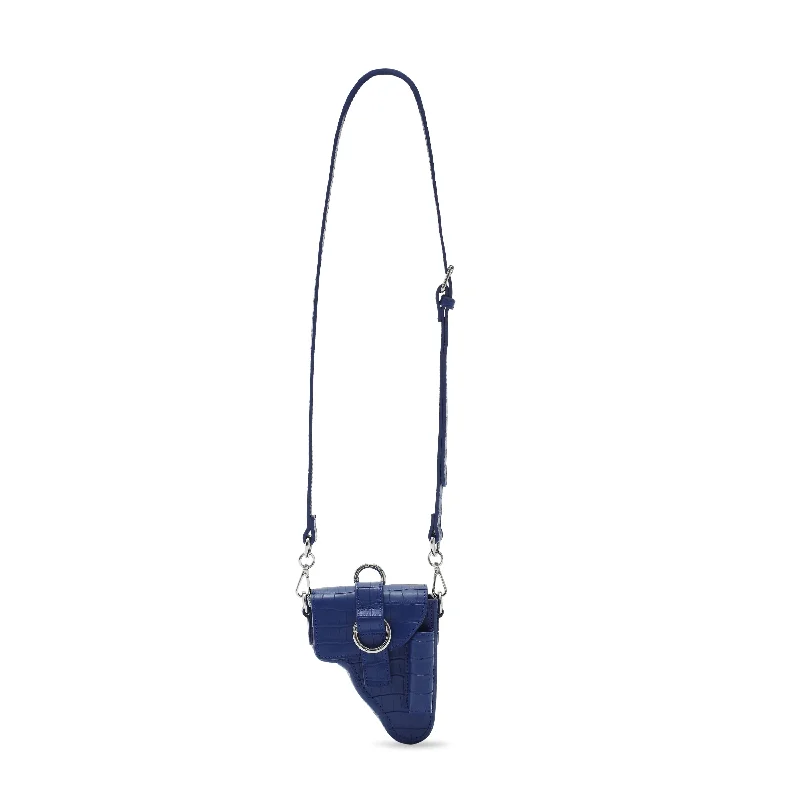 New Year Party Bag For Celebrations Navy Leather Multi Purpose Mini Bag