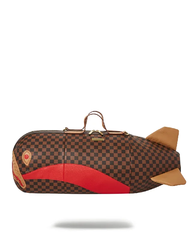 Party Bags For New Year's Eve And Special Occasions Sprayground Bag RACEWAY TORPEDO DUFFLE Brown Party Bags For New Year's Eve And Special Occasions Sprayground Bag RACEWAY TORPEDO DUFFLE Brown