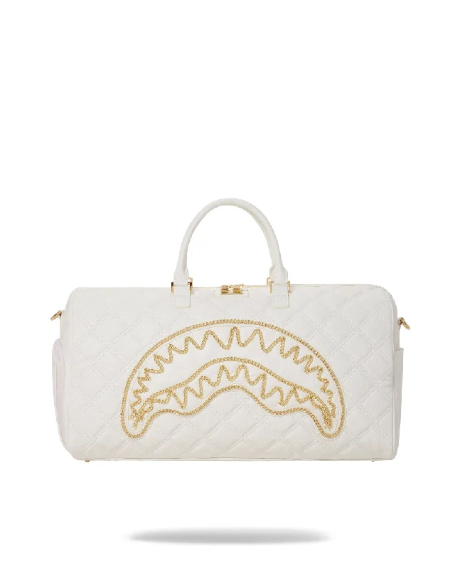Inspired Bags For Timeless Elegance Sprayground Bag RIVIERA WHITE GOLD DUFFLE White Inspired Bags For Timeless Elegance Sprayground Bag RIVIERA WHITE GOLD DUFFLE White