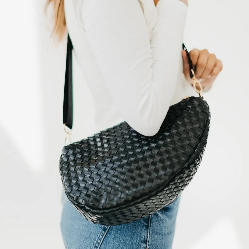 Lightweight And Affordable Bags The Romee Woven Saddle Bag