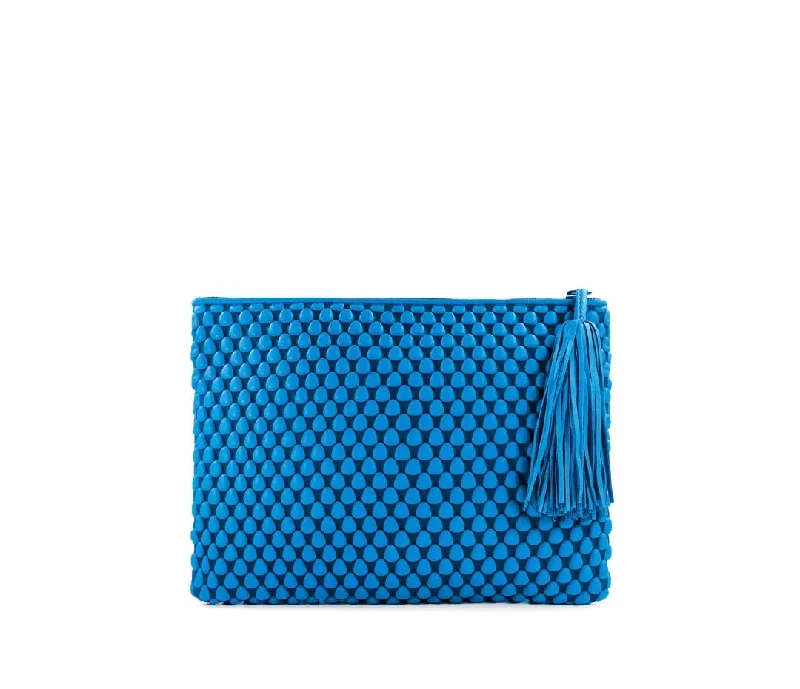 Lightweight And Functional Bags For Travel And Work Tissa Fontaneda Pochette Xtra Large Capri Blue