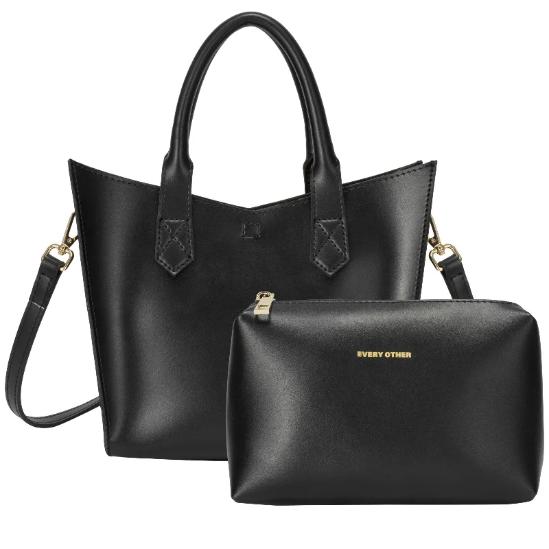 Tsa-Approved Bags For Hassle-Free Airport Security Twin Strap Medium Grab Bag In Black