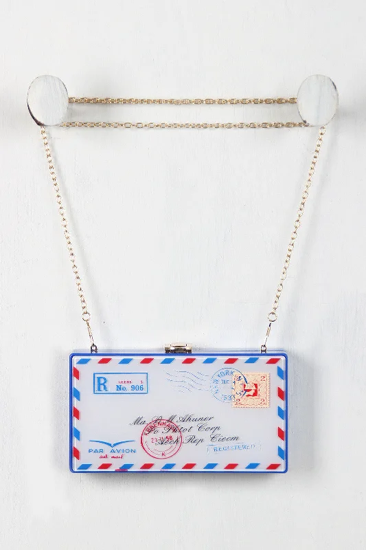 Rustic Bags For Outdoor And Nature-Inspired Looks Post Marked Letter Clutch