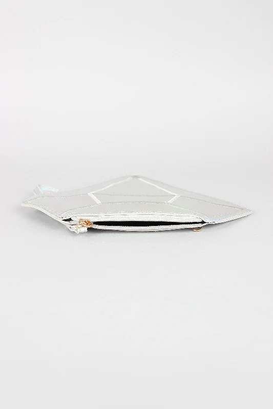 Bags For College Students On A Budget Iridescent Outlined Diamond Mini Bag