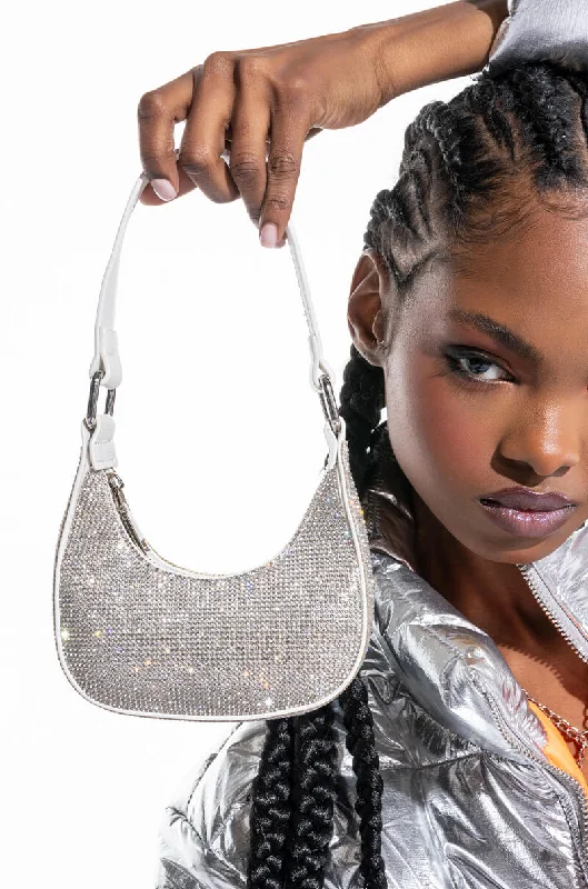 Bags With Limited-Time Deals AW FREAK OUT RHINESTONE MINI BAGUETTE