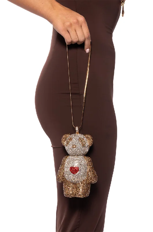 Trendy Bags For Women And Men In 2025 BEARRY CUTE RHINESTONE CLUTCH