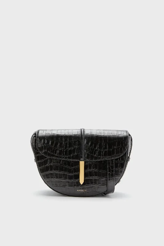 Trendy Festival Bags With Limited-Time Offers Black Croc Tokyo Saddle Bag