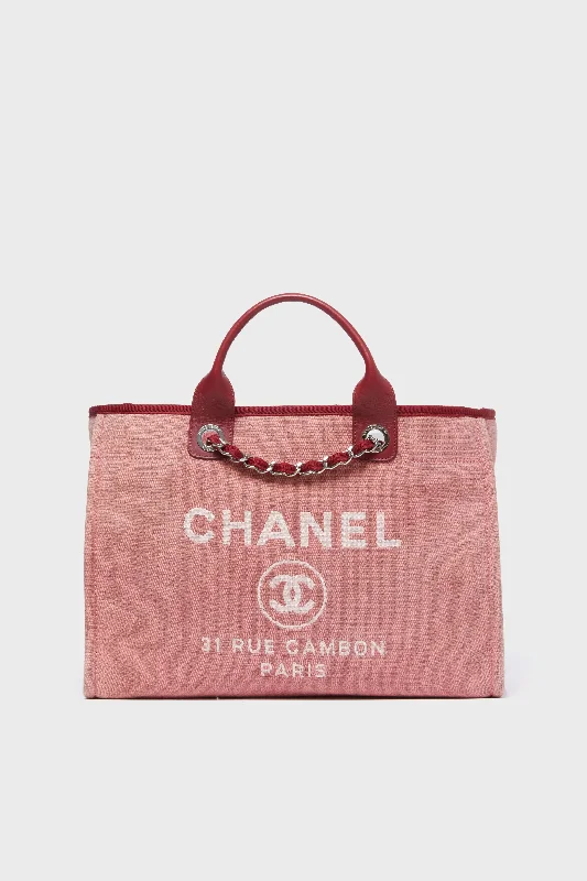 Discounted Designer Bags For Clearance Sale CHANEL Deauville MM Chain Tote