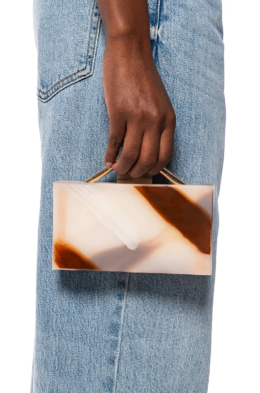 Minimalist Bags For Clean And Modern Aesthetics DEVOTED PVC BOX CLUTCH