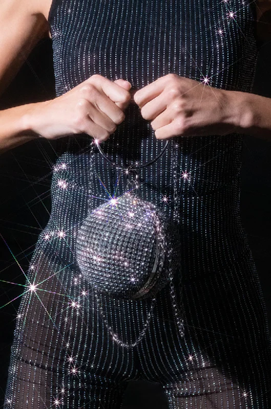Luxury Bags For Working Professionals DROP THE BALL RHINESTONE CLUTCH