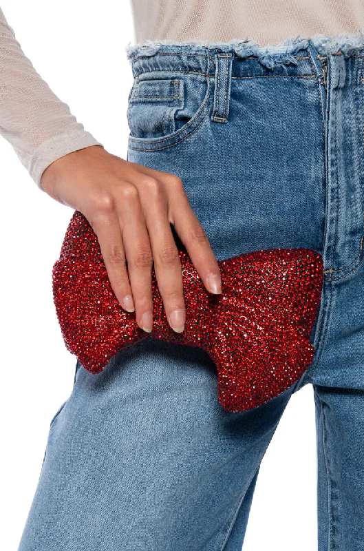Stylish Bags For Fashion Bloggers With Promotions EMBELLISHED BOW CLUTCH