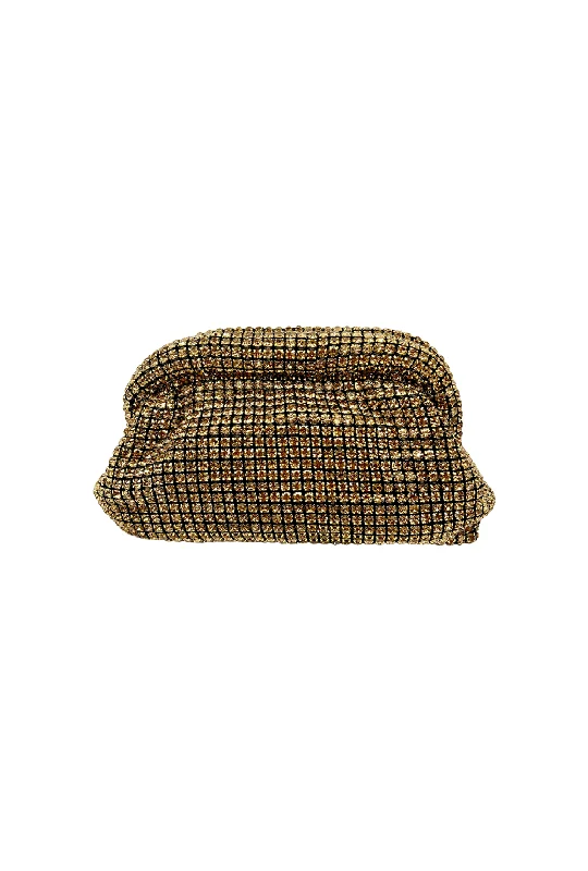 Wholesale Bags For Resellers Gold Rush Clutch- Black and Gold