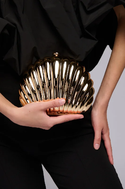 Chic And Clearance-Priced Tote Bags GOLDEN HOUR METAL CLUTCH