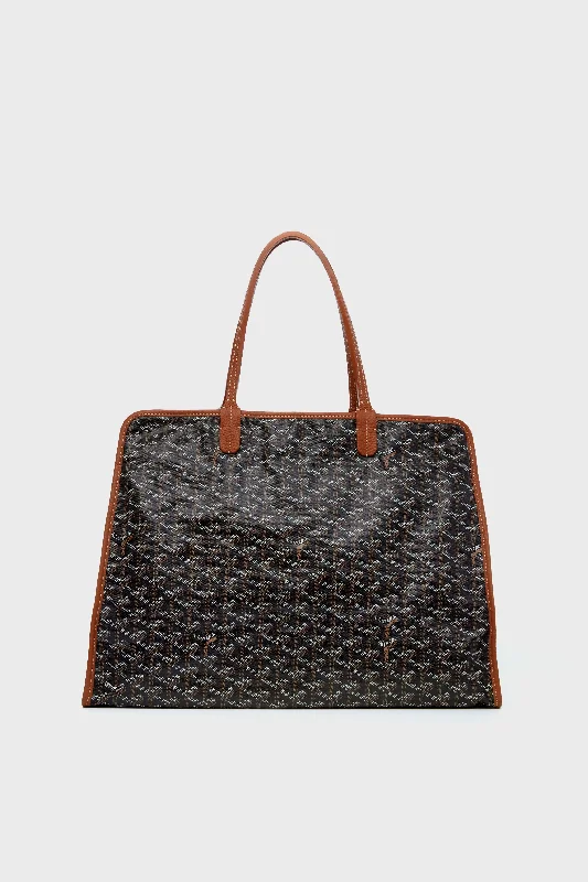 Vintage-Inspired Goyard Brown Hardy PM Tote