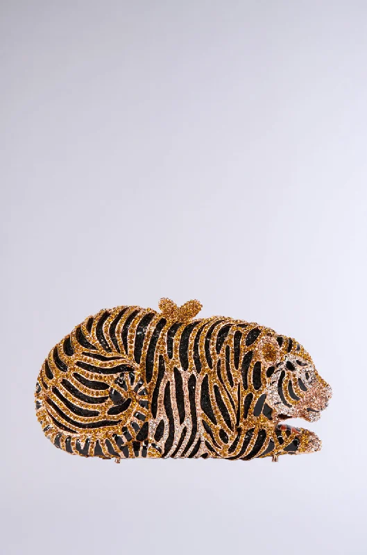 Sleek And Seasonal Sale Bags LET ME ROAR LUXE BLING CLUTCH