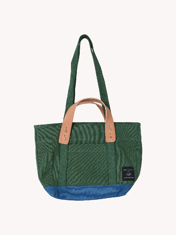 Minimalist Leather Bag For Modern Aesthetics Lunch Tote in Pine