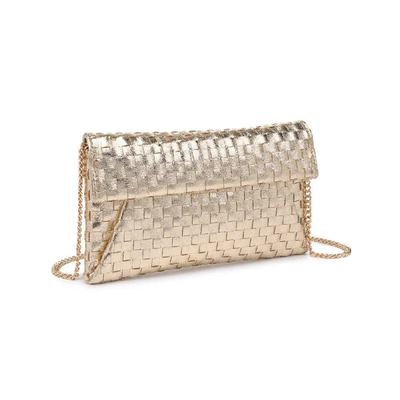 Trendy Bags Priscilla Gold Woven Clutch