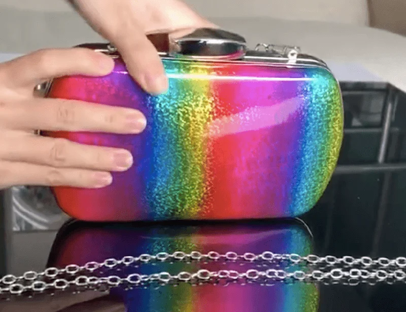 Tote Bag For Office Use THE RAINBOW CLUTCH