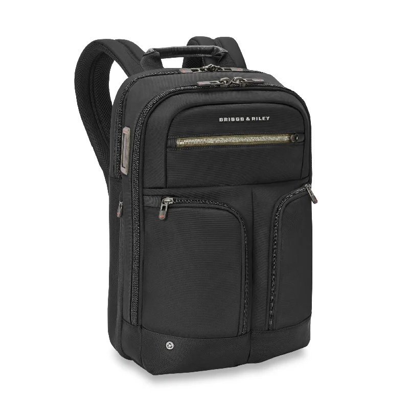 Eco-Friendly And Discounted Bags HTA Medium Slim Expandable Black Backpack