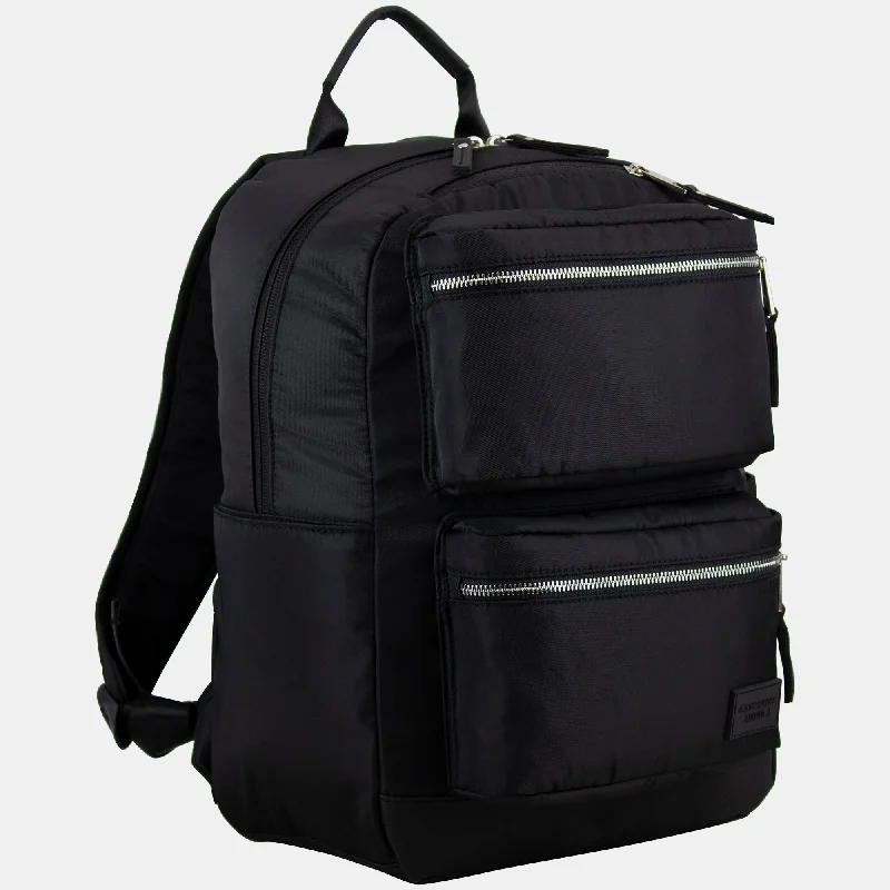 Black with silver zippers