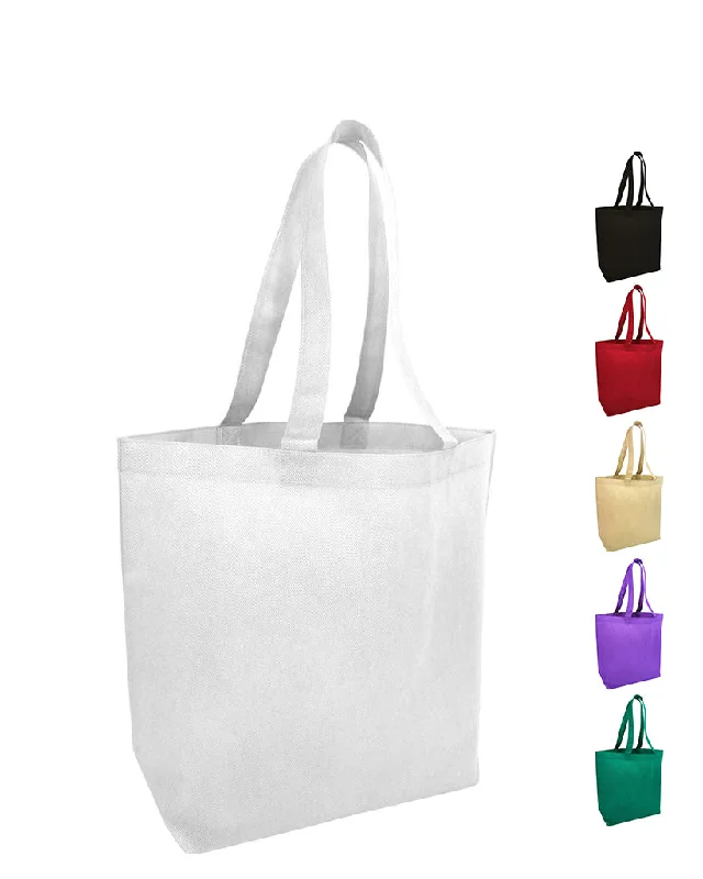 Vibrant Bags With Discounts 50 ct Economical Promotional Large Tote Bags with Bottom Gusset - Pack of 50 Vibrant Bags With Discounts 50 ct Economical Promotional Large Tote Bags with Bottom Gusset - Pack of 50