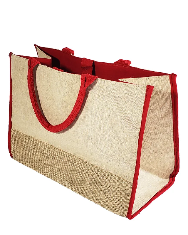 Bold And Flash-Sale Bags 6 ct Fashion Jute Tote Bags / Heavy Duty Burlap Bags - By Bundle