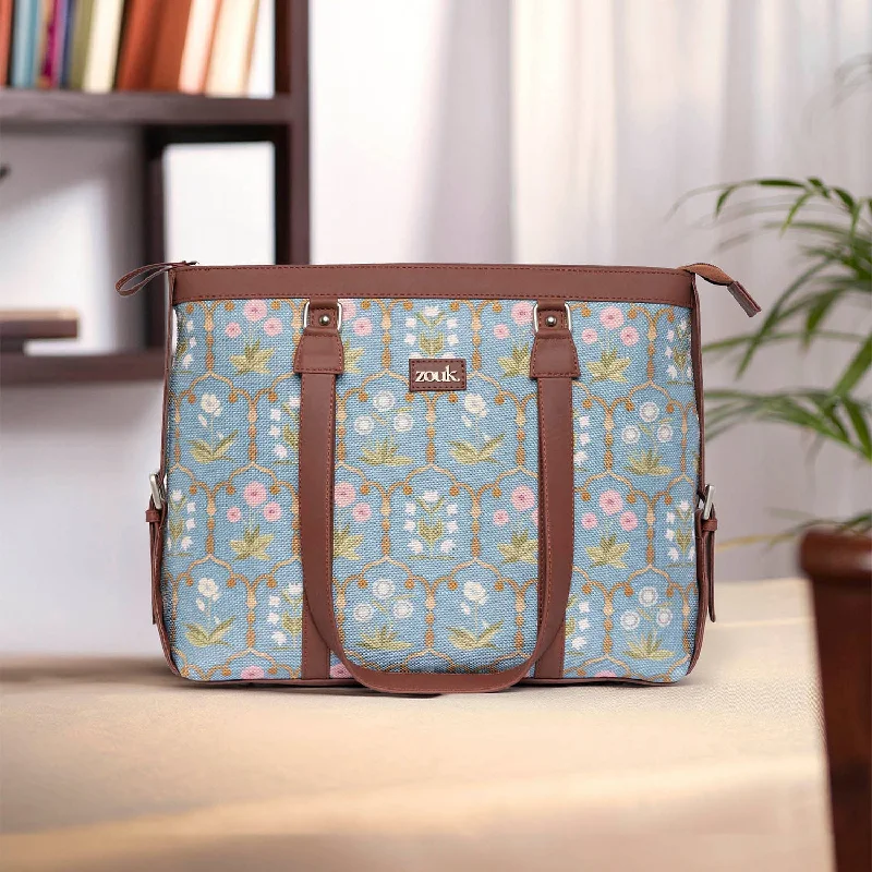 Sporty Bags For Active And Athletic Lifestyles Jaipur Fresco Blue Women's Office Bag