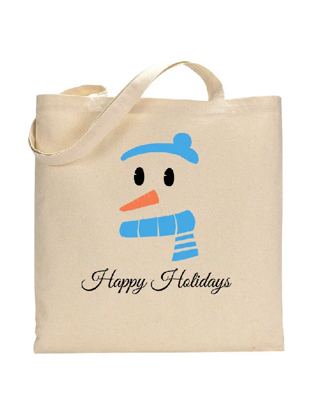 Trendy Bags For Teenage Girls Blue Snowman Merry Christmas Tote Bag - Christmas Bags