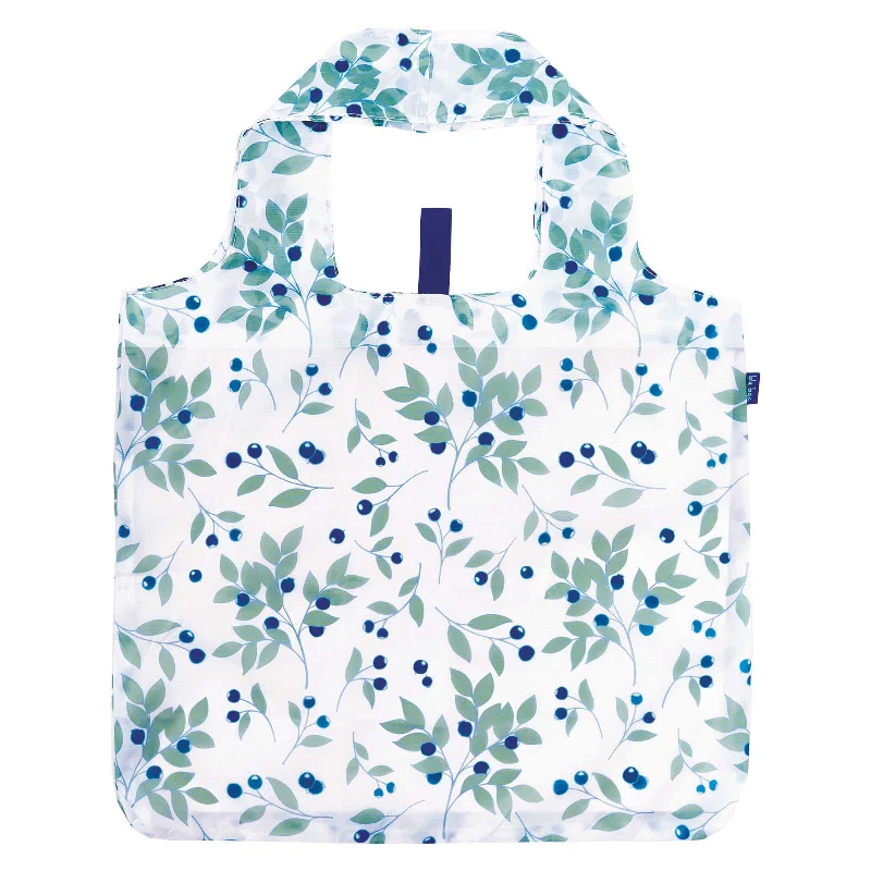 Luxury Seekers Blueberries Reusable Blu Shopping Bag - Machine washable