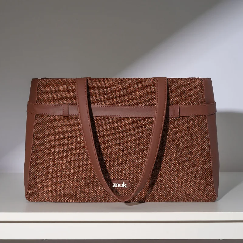 Inspired Bags For High-End Fashion Brown Metal Statement Office Bag