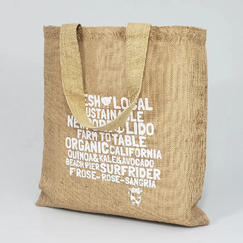 Elegant Bags For Formal Events And Luxury Occasions Burlap Promotional Tote Bags - Burlap Tote Bags Customized Logo