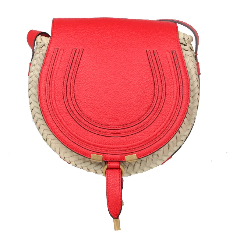Designer Bags For Luxury Collectors Marcie Raffia Satchel, Flame