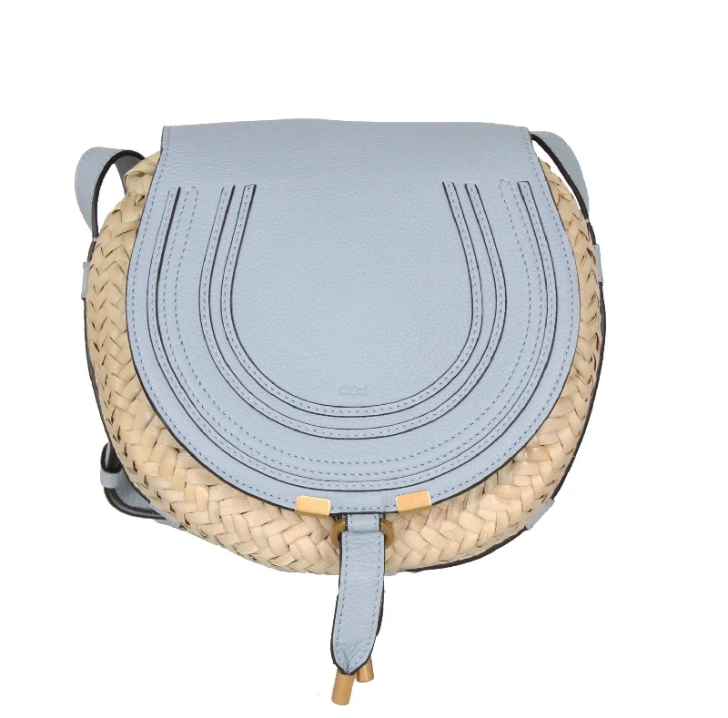Bags For Personalized Gifts Marcie Raffia Satchel, Shady Blue