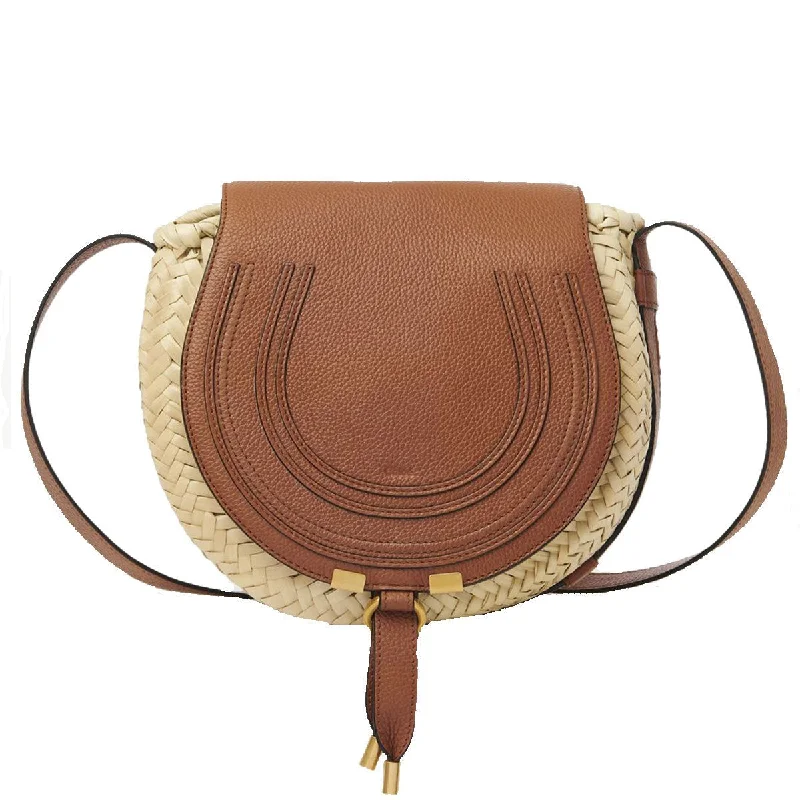 Luxury Bags On Sale Marcie Raffia Satchel, Tan
