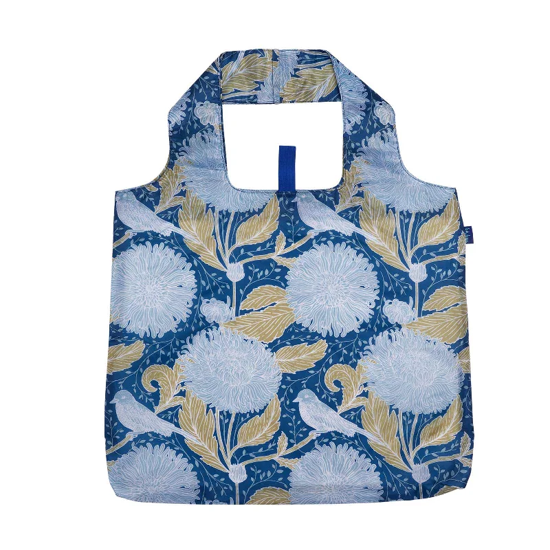 Discounted Designer Bags On Sale Chrysanthemum blu Reusable Shopping Bag