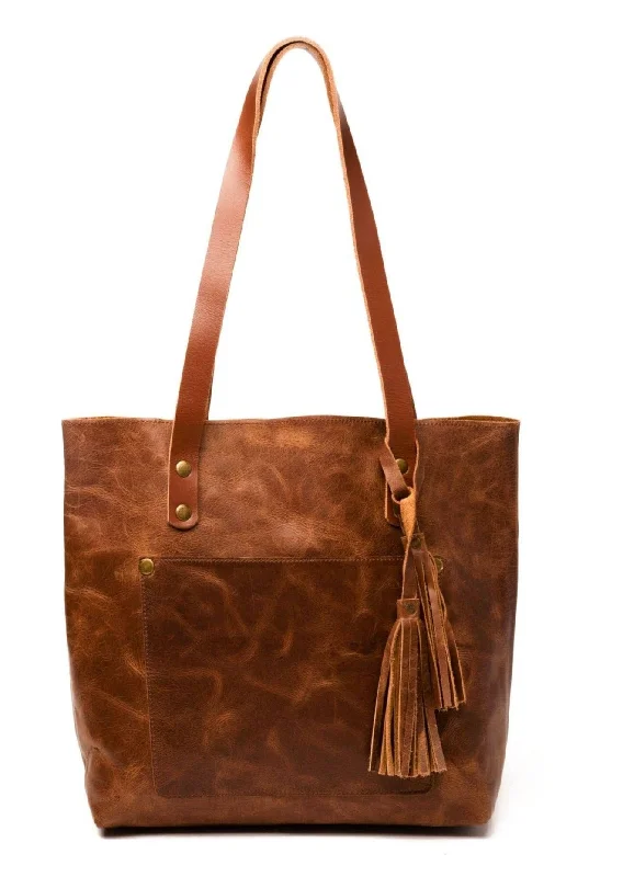Limited-Time Offer On Trendy Bags Classic Leather Tote in Saddle Brown