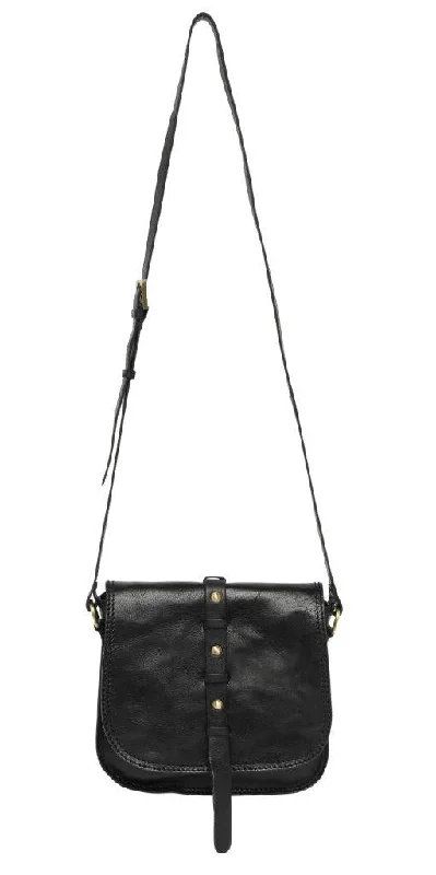Designer Bags For Luxury Collectors Cosgrove & Co. Mini Leather Saddle Bag | Collete Black
