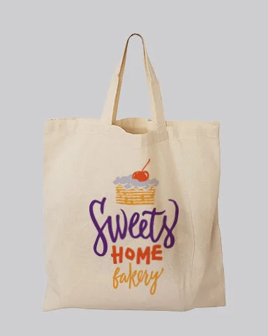 Sleek And Seasonal Sale Bags Custom 15" Short Handle Tote Bags / Tote Bags With Your Logo - TBS15